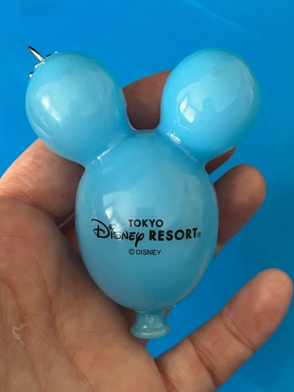 Large DISNEY PARKS Tokyo Disney - Mickey Mouse Balloon Bag Charm /Keychain- PINK